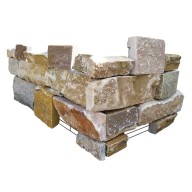 Angle pierre naturelle AUTHENTIK Charlestown, base acier - PALETTE COMPLETE