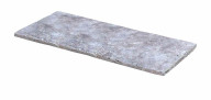 Travertin, dalle de sol ou murale en pierre naturelle TITANIUM GREY, bords adoucis, surface vieillie, 20,3 cm x 61 cm x 1,2 cm - PALETTE COMPLETE