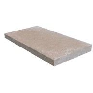 Margelle de piscine KHEOPS en pierre d'Egypte, surface vieillie, bords droits, 33 cm x 60 cm x 5 cm - PALETTE COMPLETE