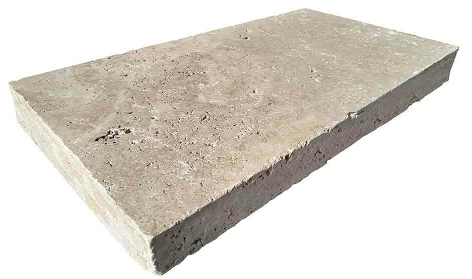 Angle sortant pour margelle de piscine STRONG MIX, 48 cm x 48 cm x 3 cm, bord droit