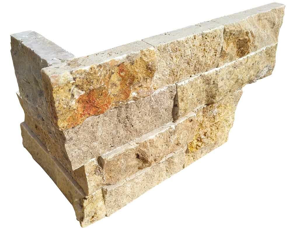 Angle pierre naturelle teinte sable chaud