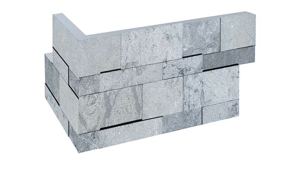 Parement pierre naturelle, teinte ROYAL BLACK, en plaquette