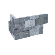 Parement mural d'angle marbre NOBILY DARKNESS, 15 cm x 20/40 cm x 1,7 cm - PALETTE COMPLETE