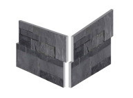 Angle pierre naturelle en petite plaquette, teinte anthracite/charbon