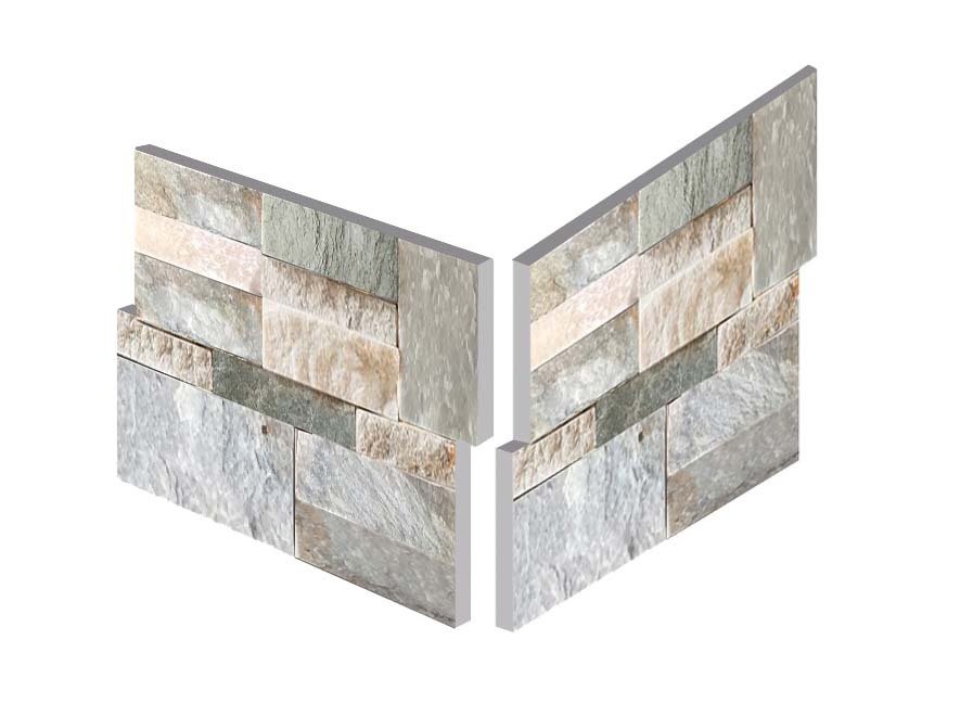 Angle pierre naturelle en petite plaquette, teinte nuancée