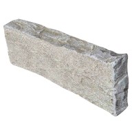 Bordure de jardin ou d'allée PONDICHERY en pierre naturelle calcaire d'Inde, surface vieillie, 20 cm x 100 cm x 8 cm - PALETTE COMPLETE