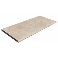 Margelle de piscine ou couvertine CLASSED BLOCKED, 1 bord demi-rond, surface vieillie, 33 cm x 100 cm x 3 cm