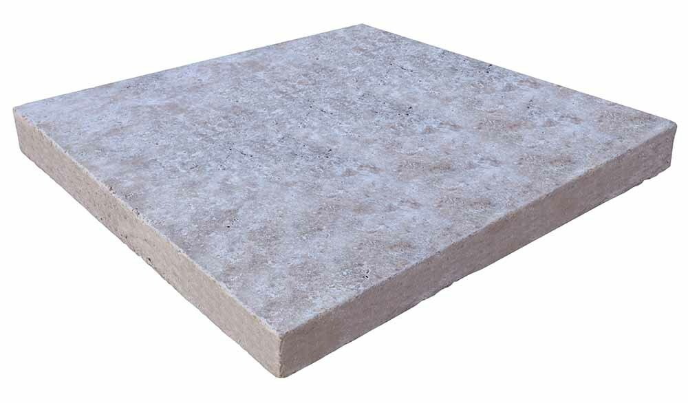 Dalle d'emmarchement en pierre naturelle TITANIUM GREY, 100 cm x 100 cm x 8 cm - PALETTE COMPLETE