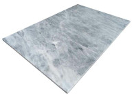 Dalles en marbre bleuté ICE BLUE, bords sciés, aspect sablé brossé, 40 cm x 60 cm x 1 cm - PALETTE COMPLETE