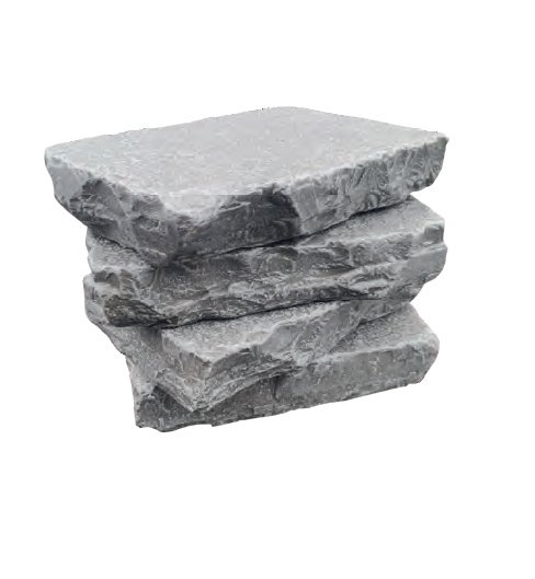 Pavé NEW DELHI en pierre naturelle calcaire d'Inde, bords adoucis, surface vieillie, 14 cm x 20 cm x 4 cm - PALETTE COMPLETE