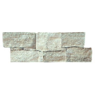 Parement pierre naturelle AUTHENTIK Filoti, base béton avec agrafe - PALETTE COMPLETE
