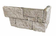 Angle pierre naturelle AUTHENTIK Filoti, base béton avec agrafe - PALETTE COMPLETE