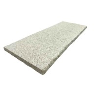 Margelle de piscine ou couvertine RAINBOW en pierre de Chine, bords droits chanfreinés, aspect flammé, 35 cm x 100 cm x 3 cm