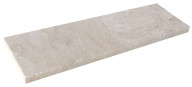 Margelle de piscine  en marbre beige NOBILY, bords droits, surface sablée brossée, 33 cm x 100 cm x 3 cm
