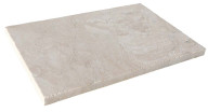 Dalles en marbre beige NOBILY, bords sciés, surface sablée brossée, 40,6 cm x 61 cm x 3 cm
