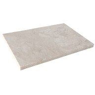 Dalles en marbre beige NOBILY, bords sciés, surface sablée brossée, 40,6 cm x 61 cm x 3 cm - PALETTE COMPLETE