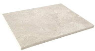 Dalles en marbre beige NOBILY, bords sciés, surface sablée brossée, 61 cm x 91 cm x 2 cm