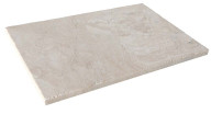 Dalles en marbre beige NOBILY, bords sciés, surface sablée brossée, 40,6 cm x 61 cm x 2 cm