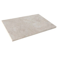 Dalles en marbre beige NOBILY, bords sciés, surface sablée brossée, 40,6 cm x 61 cm x 2 cm