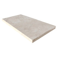 Margelle de piscine  en marbre beige NOBILY, bords droits, surface sablée brossée, 33 cm x 61 cm x 3 cm