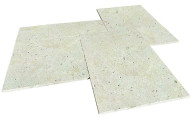 Travertin, dalle de sol ou murale en pierre naturelle MADISON, bords adoucis, surface vieillie, opus 4 formats , épaisseur 2 cm