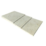 Travertin, dalle de sol ou murale en pierre naturelle MADISON, bords adoucis, surface vieillie,largeur 40,6 cm x longueur sur mesure x 1,2 cm