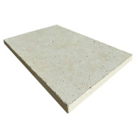 Travertin, dalle de sol en pierre naturelle MADISON, bords adoucis, surface vieillie, 40,6 cm x 61 cm x 3 cm
