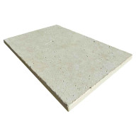 Travertin, dalle de sol en pierre naturelle MADISON, bords adoucis, surface vieillie, 61 cm x 91,5 cm x 3 cm