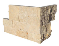 Parement mural d'angle pierre naturelle MADISON, module de 24,5 cm + 14 cm x 15,2 cm x 1,7 cm - PALETTE COMPLETE