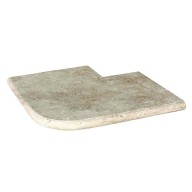 Angle sortant pour margelle de piscine STRONG MIX, 48 cm x 48 cm x 3 cm, bord demi-rond