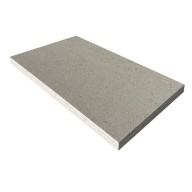 Margelles en pierre calcaire du Portugal PORTO, bord droit chanfreiné, surface bouchardée brossée, 33 cm x 60 cm x 3 cm - PALETTE COMPLETE