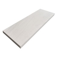 Margelles LISBOA en pierre calcaire du Portugal, bord droit chanfreiné, surface sablée brossée, 33 cm x 100 cm x 3 cm