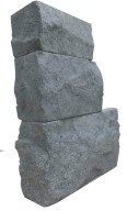 Angle pierre naturelle ROYAL GREY, longueurs variables, hauteur panachée