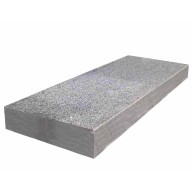 Marche en granit gris OXFORD PEARL, bord droit chanfreiné, aspect flammé, 35 cm x 120 cm x 15 cm