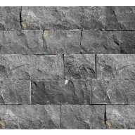 Parement pierre naturelle BLACK, longueurs variables, hauteur 10 cm - PALETTE COMPLETE