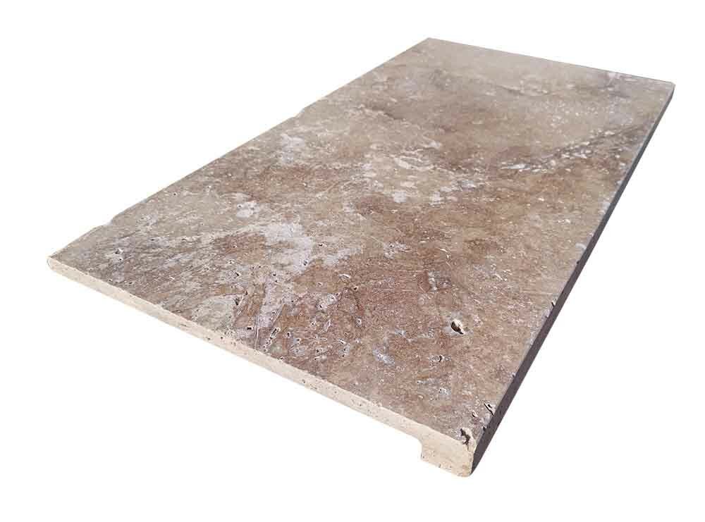 Marche en L pierre naturelle STRONG MIX, 33 cm x 61 cm x 1,2 + 1,8 cm - PALETTE COMPLETE