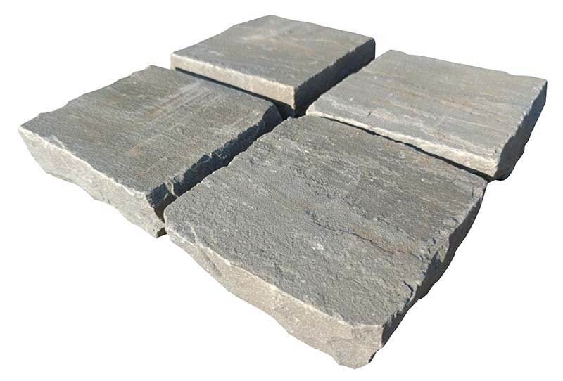 Pavé TOUAREG GREY, calibré, bords clivés, 14 cm x 14 cm 4 cm - PALETTE COMPLETE