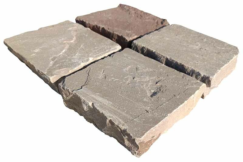 Pavé TOUAREG DESERT, calibré, bords clivés, 14 cm x 14 cm 4 cm - PALETTE COMPLETE