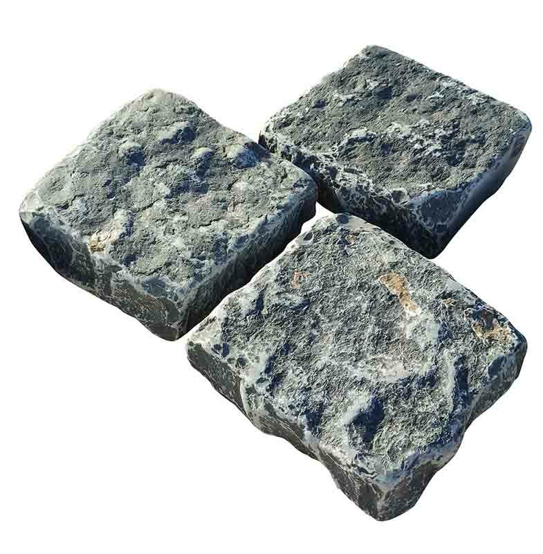 Pavé NEW DELHI black, 14 cm x 14 cm x 3-5 cm, bords clivés - PALETTE COMPLETE