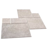 Dalles de sol ou murale KHEOPS en pierre d'Egypte, surface vieillie, Opus 4 Formats, épaisseur 1,2 cm - PALETTE COMPLETE