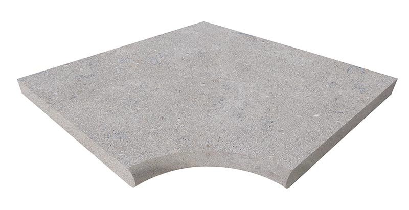 Angle Rentrant, 45 cm x 45 cm x 3 cm, KHEOPS, sablé brossé, bord arrondi