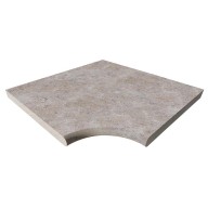 Angle Rentrant KHEOPS, surface vieillie, Bord 1/2 Rond, 45 cm x 45 cm x 3 cm