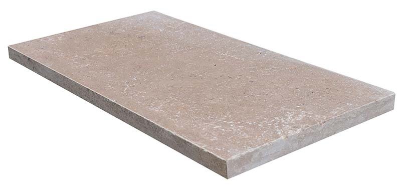 Margelle/marche KHEOPS, surface vieillie, bord droit chanfreiné, 33 cm x 60 cm x 3 cm