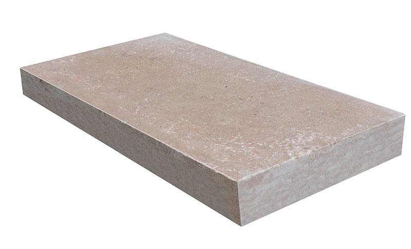 Marche KHEOPS, surface vieillie, bord droit chanfreiné, 33 cm x 60 cm x 8 cm - PALETTE COMPLETE