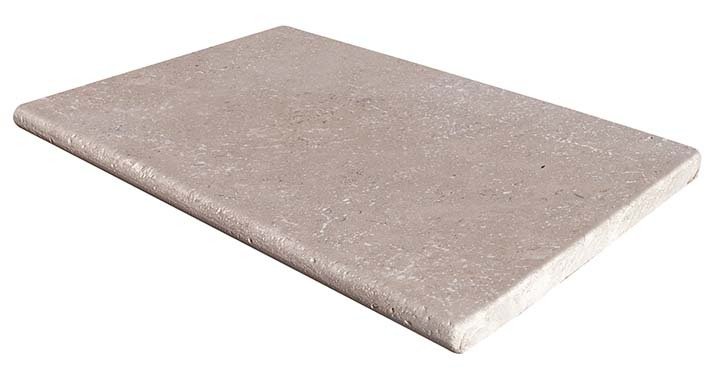 Margelle/marche KHEOPS, surface vieillie, bord arrondi, 40 cm x 60 cm x 3 cm