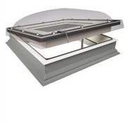 Fenêtre dôme DEC-C pour toit plat, ouverture électrique coupole transparente - 120 cm x 120 cm