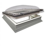 Fenêtre dôme DEC-M pour toit plat, ouverture électrique coupole opaline - 100 cm x 100 cm