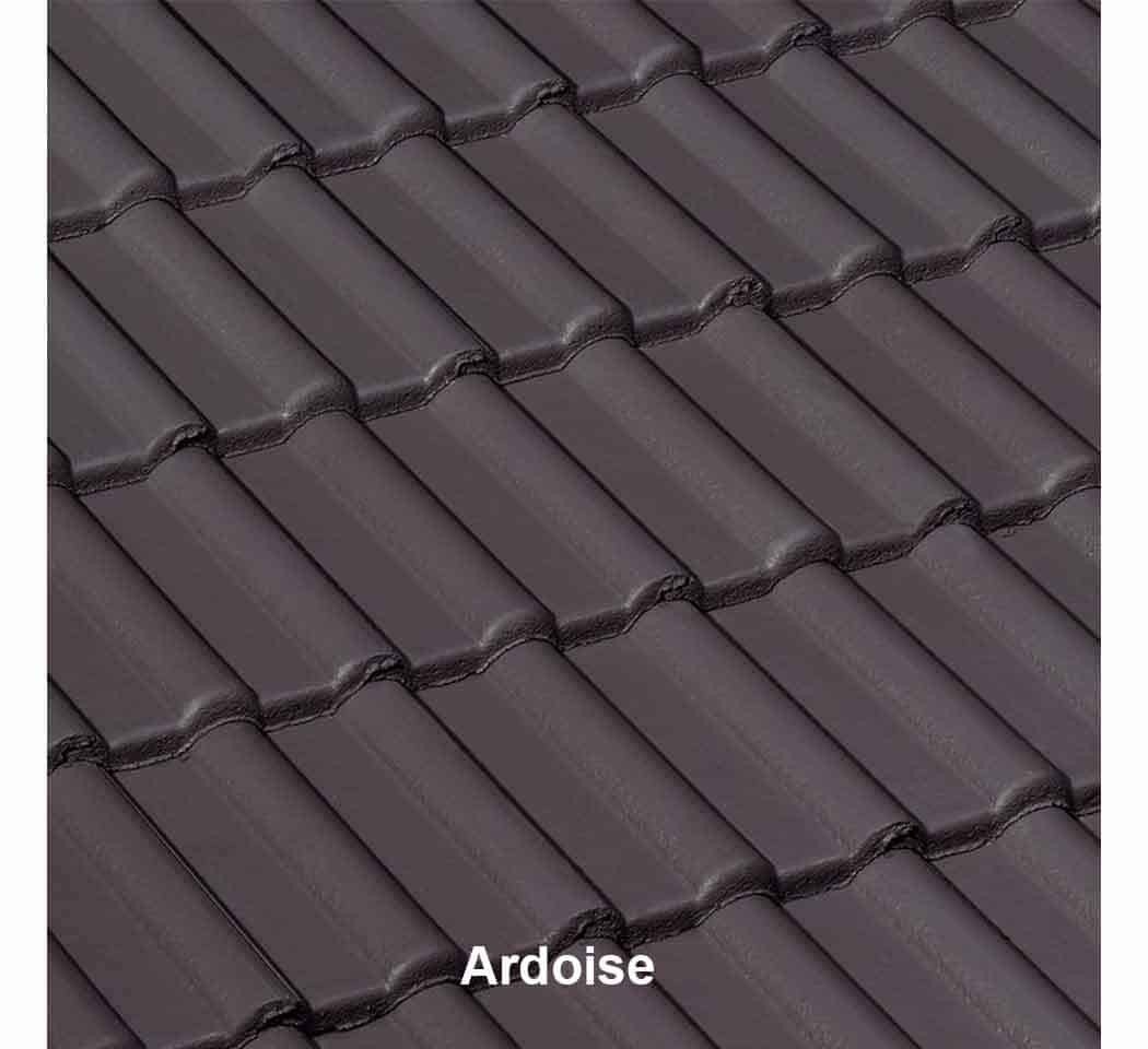 Tuile béton DOUBLE ROMANE couleur ardoise