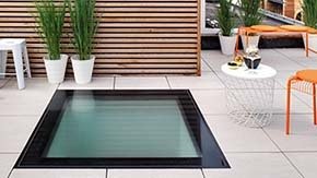 Fenêtre plane toit plat DXW vitrage renforcé - 60 cm x 60 cm