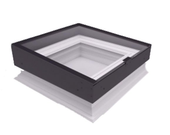Fenêtre plane DXZ version fixe pour toit plat, vitrage P2 - 60 cm x 60 cm